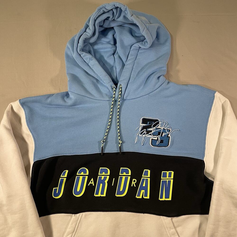 Y2K Air Jordan Jumpman DNA Nascar Pullover Hoodie Unisex S Carolina Blue White - Picture 4 of 14